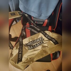 Assholes Live Forever Creamish Dark Color  Emotional Baggage Crossbody Bag